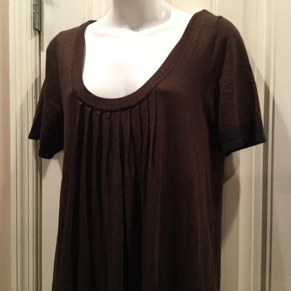 Nurture Brown Black Color Block Sweater Knit Dress Sz Small